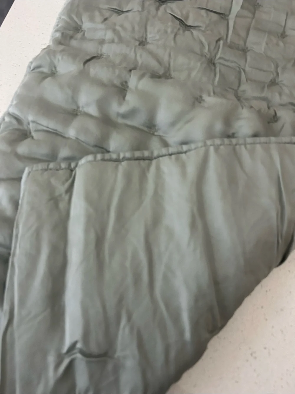 Pottery Barn TENCEL™ Quilted Sham King Eucalyptus Green 1 NWOT